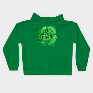 Funny 0% Irish Patrick's day Kids Hoodie